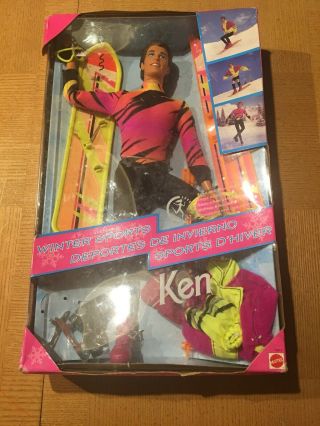 Ken Winter Sports Foreign Doll 13515 Never Removed From Box 1994 Mattel