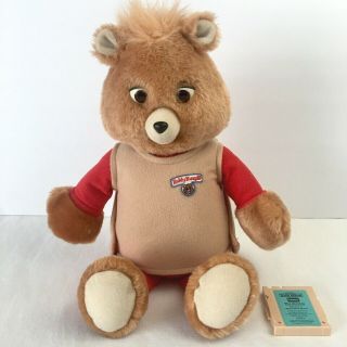 Vintage Teddy Ruxpin Talking Plush Bear Playskool 1992 With Cartridge