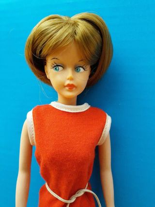 Vintage 1963 American Character Tressy Doll With Red Dress & Key