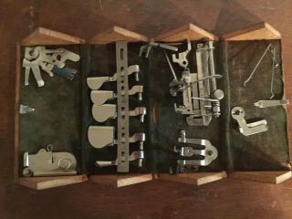 Antique Sewing Machine Attachments (singer Puzzle Box)