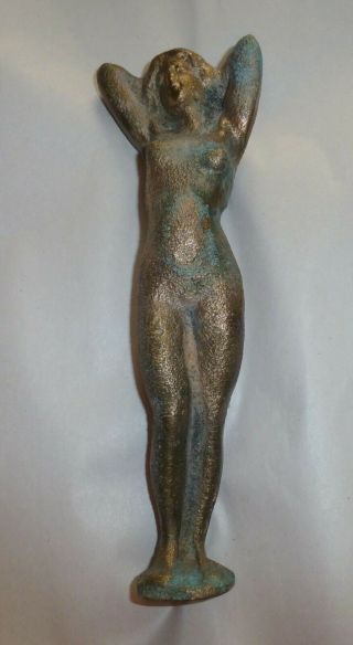 Antique Art Nouveau Nude Lady Figure Metal ?