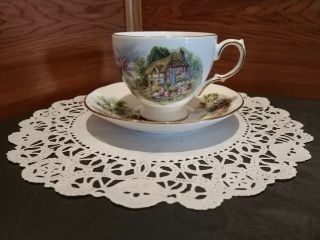 Vintage Royal Vale Bone China Tea Cup & Saucer Set Made In England