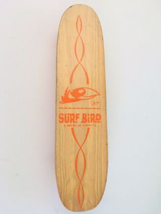 Vintage Surf Bird,  Nash Sidewalk Surfboards Skateboard 1960s Rare Orange,