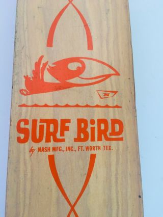 Vintage Surf Bird,  Nash Sidewalk Surfboards Skateboard 1960s Rare Orange, 3