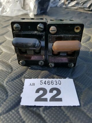 Vintage Rotax Aircraft Vehicle Double Pole Toggle Switches 5cw/5824 D5506 20amp