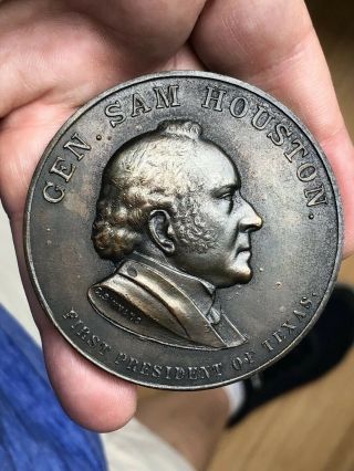 1936 Texas Centennial Sam Houston Texana Medal By Simmang