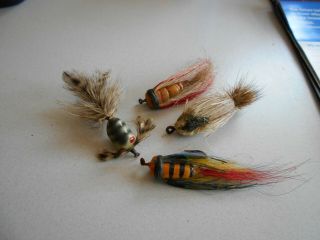4 Vintage Fly Rod Bugs/lures
