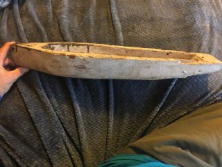 Antique Early 1900’s Wood Pond Boat - 25” Great Piece