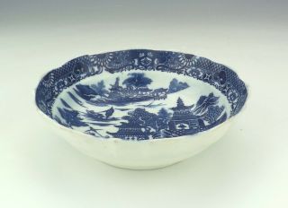 Antique Caughley Pottery - Oriental Inspired Blue & White Bowl - Early 2