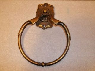 Vtg Amerock Carriage House Antique English Wall Mount Towel Ring