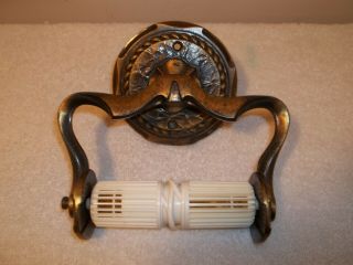 Vtg Amerock Carriage House Antique English Wall Mount Toilet Paper Holder