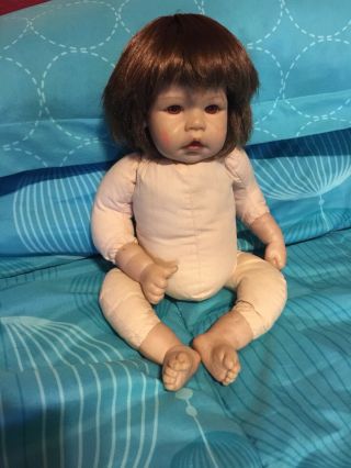 Vintage Lee Middleton By Reva 16” Baby Doll,  Brown Hair Thumbsucker