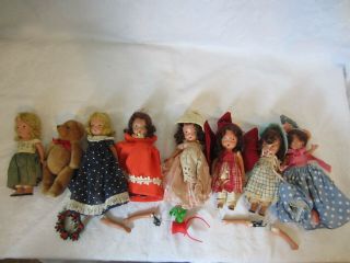 Vintage Nancy Ann Bisque Story Book Doll Usa 5 1/4 " 3 Need To Be Restrung