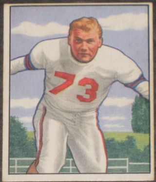 1950 Bowman Bill Austin Football Card 67 York Giants Vintage Antique