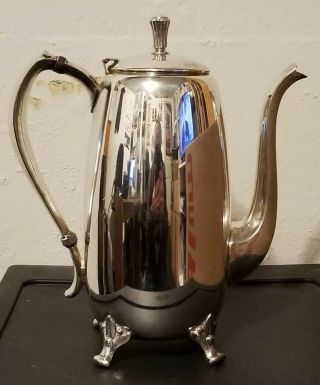 S M P Silver On Copper Footed Teapot