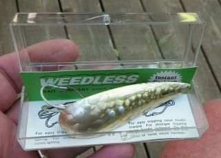 Vintage Unfished Weedless Bait Company,  Aitkin,  Mn Fishing Lure In Orig Box 3