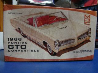 Rare Vintage Mpc 1966 Pontiac Gto Convertible Builder,  Fac 66 Gto Kit
