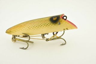 Vintage Heddon Salmon Basser Model 8520 Glass Eye Shiner Scale Eh4