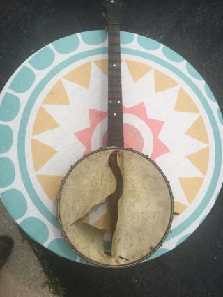 Antique/vintage/very Old 4 String Banjo Or Restoration