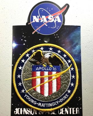 Nasa Apollo 16 Mission Patch Official Authentic Space 4in Usa