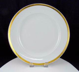 Old Paris Porcelain Antique White And Gold Rimmed 12 " Round Platter 1880 - 1910