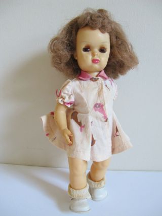 Tiny Terri Lee Doll Vintage Straight Leg Walker Tagged Dress,  10 " Early 1960 