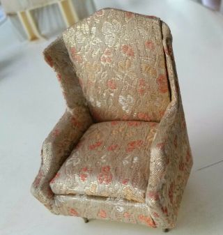 Vintage Dollhouse Furniture Ideal Petite Princess Salon Wing Chair