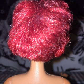 Vtg 1966 Mattel Barbie African American Doll Red Hair Twist/Turn Made in Japan 8