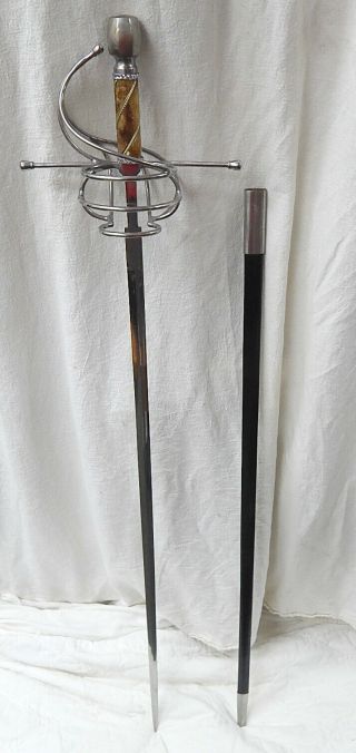 Windlass Museum Replicas Deschaux Rapier Sword W/ Scabbard C.  1590 Renaissance