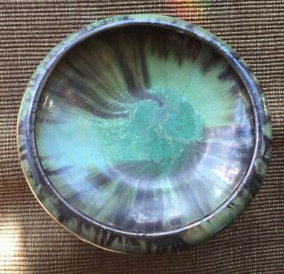 Fulper - Antique Bowl 5” - Green - 1910 - 1914 Mark - Flea Bite
