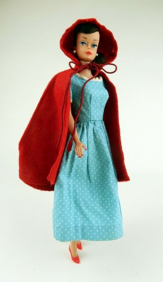 Vintage Barbie 1964 Little Red Riding Hood costume for Little Theater 4