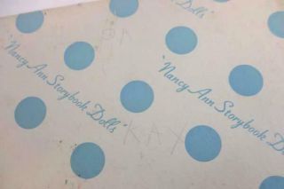 Vintage Nancy Ann Storybook Lucy Locket Brunette 115 in Blue Polka Dot Box 5
