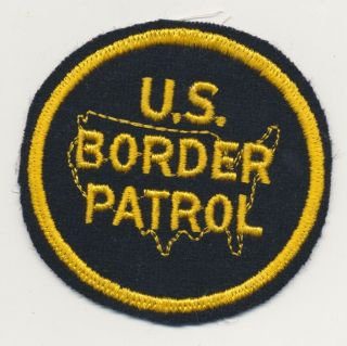 Vintage Embroidered Us Border Patrol Hat Patch