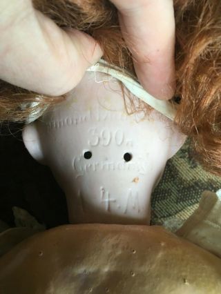 Antique 25” AM 390 German Bisque Head Doll 4