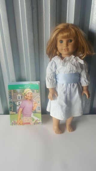 Meet Kit Kittredge American Girl 18 " Retired Doll With Book And Dress 2008