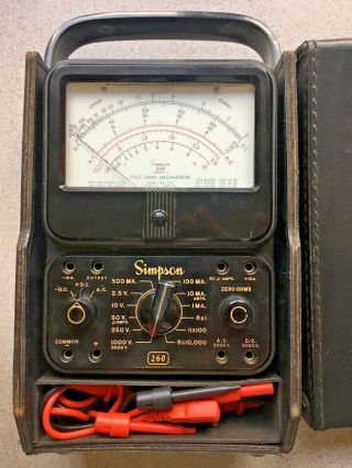 Vintage SIMPSON 260 Series 3 Multimeter Tester (Volt - Ohm - Milliameter) 2