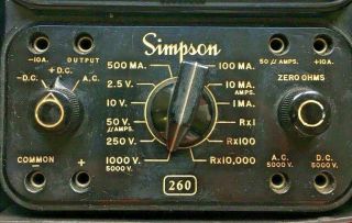 Vintage SIMPSON 260 Series 3 Multimeter Tester (Volt - Ohm - Milliameter) 3