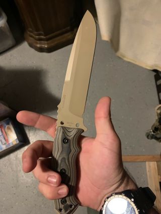 Hogue EX - F01 Fixed Blade Tan Knife 35153 12 