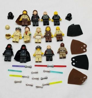 Lego Star Wars Minifigs Mini Figures Jedi Darth Maul Luke Mace Windu Lightsaber