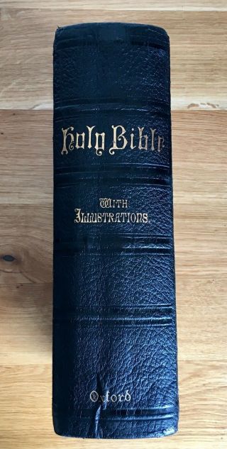 1896 Antique Large Old Family Holy Bible Testament Illustrated Engravings Maps 4