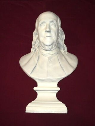 Benjamin Franklin Life Size Plaster Bust Sculpture 32 "