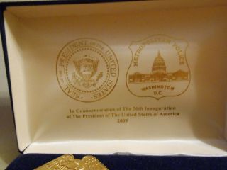 Barack Obama Inaugural Metropolitan Police 2009 Badge,  Coin,  & Pin Set Obsolete 5