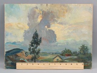 Antique GEORGE CHAPMAN American Impressionist Country Landscape Oil Painting,  NR 2
