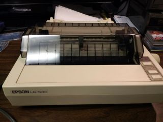 EPSON LQ - 500 Vintage Dot Matrix Printer Model P78PA Antique Retro 80s 2