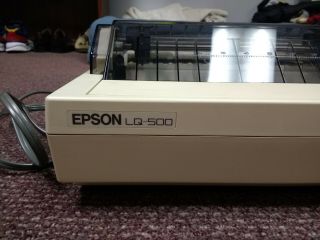EPSON LQ - 500 Vintage Dot Matrix Printer Model P78PA Antique Retro 80s 3