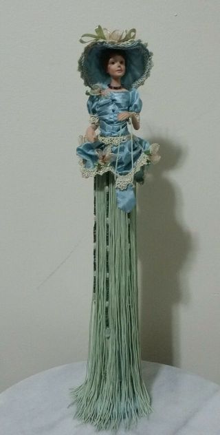 Vintage Victorian Style Doll,  Figurines On A Stand