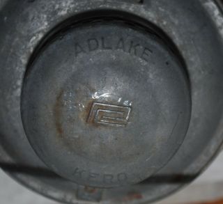 Vintage Antique ADLAKE KERO PENN CENTRAL Railroad Lantern RED Globe 6