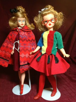 Vintage Ideal Posing Tammy Doll Braided Bun & Friend American Character Tressy