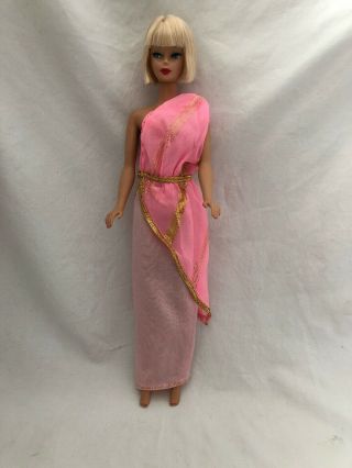 Vintage Barbie Doll Dress Tagged Fashion Collectibles 1421 Pink Gold Skirt Top