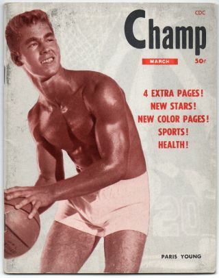 Vintage Champ March 1963 Male Beefcake Physique Mag Sports Wrestling Gay Int